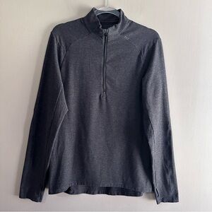 Lululemon Surge Warm Charcoal Grey 1/2 Zip Pullover Mens Medium Run Athletic